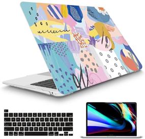 img 4 attached to 🌸 i-King Laptop Case for MacBook Pro 13 inch M1 A2338 A2289 A2251 2020, Hard Shell Case + Keyboard Skin + Screen Protector for Newest Pro 13 with Touch Bar & Retina Display, Artistic Floral Design