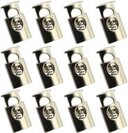 🔒 youliang pack of 12 zinc alloy spring stop toggle cord locks - single hole, silver logo