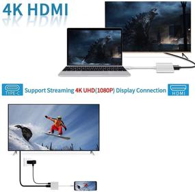 img 2 attached to 🔌 Qidoou USB C to HDMI Adapter: 4K HDMI Output, USB 3.0 Port, Charging Port - Silver