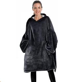 img 3 attached to Wearable Blanket Hoodie Oversized Sweatshirt Bedding