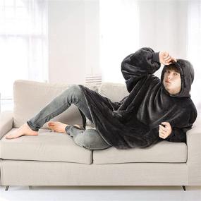 img 2 attached to Wearable Blanket Hoodie Oversized Sweatshirt Bedding