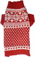 ❄️ stylish classic red snowflake pet sweater for dogs by lanyar: keep your furry friends warm and cute! логотип