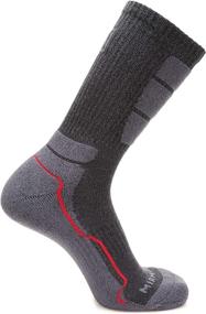 img 3 attached to MIRMARU Men's 5 Pairs Moisture Wicking Cushion Crew Socks for Hiking, Outdoor Trail Running, and Trekking