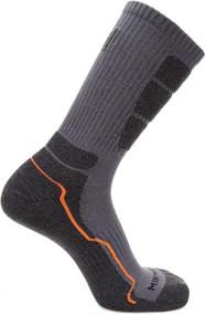 img 2 attached to MIRMARU Men's 5 Pairs Moisture Wicking Cushion Crew Socks for Hiking, Outdoor Trail Running, and Trekking