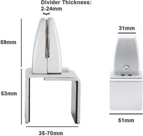 img 1 attached to Зажим для защиты от чихания Алюминиевый вертикальный зажим Зажим для разделительной доски Акриловый зажим для делителя стола Зажим для защиты стола Зажим для панели конфиденциальности Зажим для прозрачного экрана Для стойки для столешницы