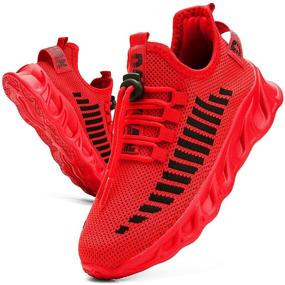 img 4 attached to WOHHHW Lightweight Breathable Athletic Non Slip Girls' Shoes