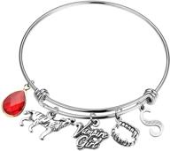 🧛 vampiric elegance: keychin vampire girl initials bracelet – perfect midnight wolf tv show inspired gift for thriller movie fans and jewelry enthusiasts logo