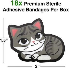 img 3 attached to 🐱 GAMAGO Kitten Bandages for Children & Adults - Pack of 18 Individually Wrapped Self Adhesive Bandages - Sterile, Latex-Free & Easily Removable - Humorous Gift & First Aid Addition