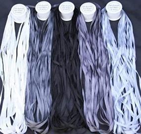 img 2 attached to Grey Tones 100% Pure Silk Ribbons - New ThreadNanny - 50 MTS x 4mm - 5 Spools