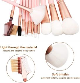img 1 attached to 12-Piece Makeup Brush Set for Foundation, Eyeshadow, Eyebrow, Eyeliner, Blush, Powder, Concealer, and Contouring