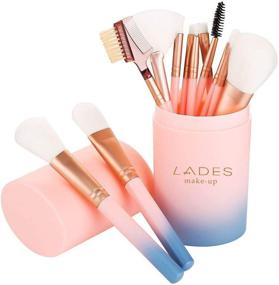img 4 attached to 12-Piece Makeup Brush Set for Foundation, Eyeshadow, Eyebrow, Eyeliner, Blush, Powder, Concealer, and Contouring