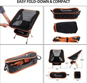 img 3 attached to 🏕️ Sportneer 2-Pack Camping Chairs: Portable Backpacking Folding Camp Chair - Small, Lightweight & Collapsible for Outdoor Camping, Backpacking, Hiking, Picnic, Travel, Festival