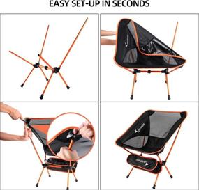 img 2 attached to 🏕️ Sportneer 2-Pack Camping Chairs: Portable Backpacking Folding Camp Chair - Small, Lightweight & Collapsible for Outdoor Camping, Backpacking, Hiking, Picnic, Travel, Festival