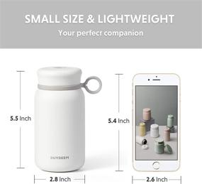 img 3 attached to 🌼 Buydeem CD13 Thermos Water Bottle Tumbler Flask for Girls & Ladies - Cute Unique Design, Stainless Steel Coffee Tea Travel Mug - Daisy White