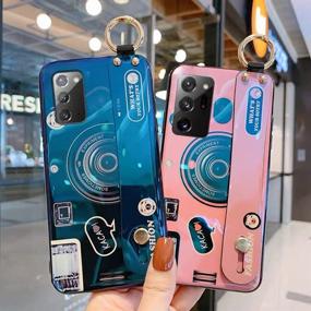 img 3 attached to 📱 Aulzaju Pink Samsung Note 10 Plus Case: Cute Cartoon Design with Wrist Strap, Stand, and Bling Soft TPU Bumper for Women and Girls