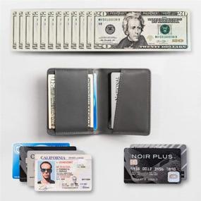 img 2 attached to 👔 RFID Bifold Wallet for Men - Black Men's Accessories in Wallets, Card Cases & Money Organizers