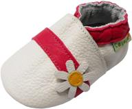 🌸 sayoyo flower leather toddler prewalker boys' shoes and slippers: stylish and comfortable footwear for little feet logo