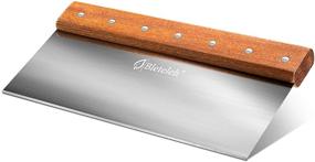 img 3 attached to 🔪 Bleteleh 10-inch Long Bench/Dough Scraper: Stainless Steel Blade with Wooden Handle