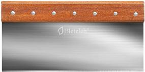 img 2 attached to 🔪 Bleteleh 10-inch Long Bench/Dough Scraper: Stainless Steel Blade with Wooden Handle