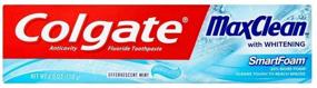 img 1 attached to Supercharge Your Smile: Colgate MaxClean SmartFoam with Whitening Toothpaste, Effervescent Mint 6 oz (Pack of 3)