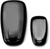 🔑 chrome finish black tpu key fob protective cover for chevrolet camaro, cruze, spark, volt, malibu, bolt, sonic trax, and more logo