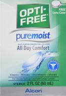 opti-free pure moist disinfecting solution: all day comfort & convenience - 2 oz, pack of 4 logo