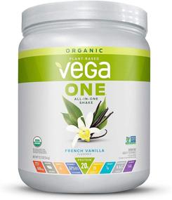 img 4 attached to 🌱 Vega One Organic French Vanilla Meal Replacement Protein Powder – Vegan, Plant Based Superfood with Vitamins, Probiotics, Dairy/Gluten Free – Pea Protein for Women and Men, 9 servings (12.2 ounces)