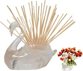 img 4 attached to Sway-Oh, Skewer Food Server, The Elegant Swan Set with 100 Premium Bamboo Skewers