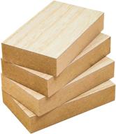 1 inch thick wooden blocks for crafts - unfinished wood rectangles (5 x 3 in, 4 pack) logo