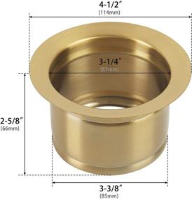 img 2 attached to 🚰 LQS Extended Deep Golden Sink Flange for Kitchen Sink, Perfect Fit for 3-1/2 Inch Standard Drain Hole