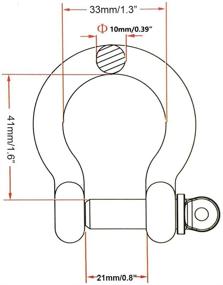 img 3 attached to Rannb Stainless Steel Anchor Shackle