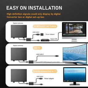 img 2 attached to 📺 GOODFAITH Long Range 180 Miles Amplified HD Digital TV Antenna - Supports 4K 1080P Reception for Television with Detachable Amplifier Signal Booster, 13ft Coax HDTV Antenna Cable, and AC Adapter