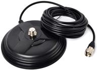 hys 155mm uhf-female magnet mount with heavy anti-corrosion base, 6.1inch size, and 5m/16.4ft rg-58 cable - ideal for cobra, midland, uniden hand held cb radio, vehicle, and car mobile radio logo