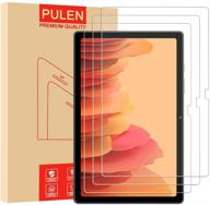 📱 premium 3-pack pulen screen protector for samsung galaxy tab a7 (10.4 inch) - hd clear, anti-scratch, bubble-free, 9h hardness tempered glass logo