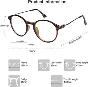 img 2 attached to 👓 SOJOS SJ5069 Retro Round TR90 Eyewear Frame Computer Gaming Glasses – Blue Light Blocking Glasses for Women and Men