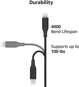 img 3 attached to Черный кабель USB-C к Lightning MFi длиной 1 фут для Apple iPhone 11/12, iPad - зарядное устройство Amazon Basics