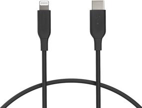 img 4 attached to Черный кабель USB-C к Lightning MFi длиной 1 фут для Apple iPhone 11/12, iPad - зарядное устройство Amazon Basics