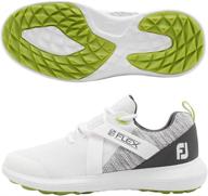 footjoy spikeless shoes white medium sports & fitness logo