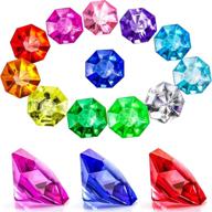 treasure hunt loot: 45-piece set of multicolored acrylic pirate gems for party favors and chest decorations - 25 carat large size логотип