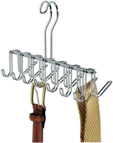 img 4 attached to 👔 Efficient Closet Organization: iDesign Classico Metal Tie Hanger for Belts, Ties, Shawls & More