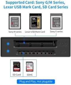 img 3 attached to 📸 Rocketek USB 3.0 XQD/SD картридер - Двойной слот для карт памяти с 5Gbps супер скоростью - Совместим с Sony G/M Series, Lexar 2933x/1400x USB Mark XQD Card - Поддерживает карты SD/SDHC - для Windows/Mac OS