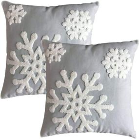 img 4 attached to Square Cotton Pillow Cushion Decorative