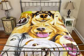 img 1 attached to 🐶 Cozy Full/Queen Size Plush Fleece Blanket (Dogs Selfie) - Unbelievably Soft and Luxurious!