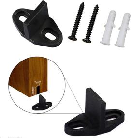 img 1 attached to Enhanced Stability for Sliding Wood Doors: PeggyHD Barn Door Hardware Floor Guide - 2 Pack Set