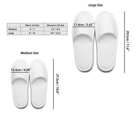img 3 attached to Набор из 5 пар белых вафельных тапочек "EchoApple" с открытым носком - подходит для большинства мужчин и женщин для посещения спа, вечеринок, отелей и путешествий - стиральные и неодноразового использования (размер L, 5 пар белых)