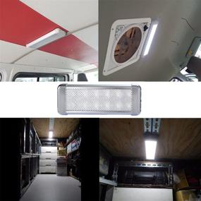 img 3 attached to 🚐 Lightronic 10.3" 6000K Cool White LED Interior Light Fixture for RV & Utility Vehicles: Low Power Draw, High Output, Wide Spread Beam