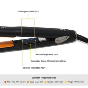 img 1 attached to 💁 Гладильная плойка GlamPalm с эффектом объема, 1 дюйм - прибор для создания объемных причёсок с цифровым ЖК-дисплеем. Классические керамические покрытые пластины, регулируемая температура для выпрямления, завивки и создания гладких, шелковистых укладок волос. Мгновенное нагревание.