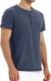 img 2 attached to DUOFIER Fitted Henley T Shirt Button Men's Clothing