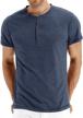 duofier fitted henley t shirt button men's clothing logo