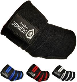 img 2 attached to 💪 Sedroc Sports Elbow Wraps - Ultimate Powerlifting Support Sleeves for Weight Lifting - Pair